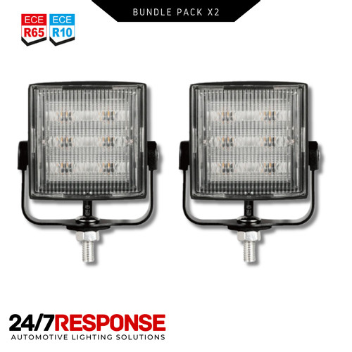 Square amber led - x2,