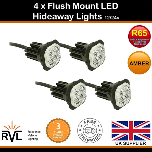Led amber hideaway - x4,