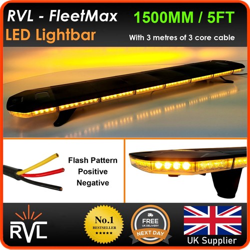 5ft led beacon bar light - 5ft, amber