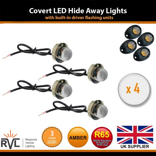 Led amber hideaway light - led,